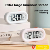 Reloj Despertador Electrónico con Pantalla LCD y Luz de Fondo para Estudiantes, Diseño Moderno y Minimalista, Reloj Decorativo