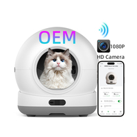 Tikpaws OEM 72L 1080P HD Camera Tuya App Control Smart Cat Litter Box with Self Cleaning and Odor Removal