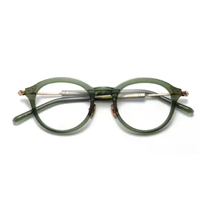 Benyi Women Round Optical Frame Super High Quality Handmade Japan Brand Eyeglasses Optical Glasses