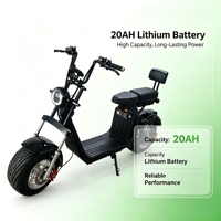 Scooter électrique tout-terrain 2000W Citycoco, moto à pneus larges, vitesse maximale de 60 km/h, scooter électronique à deux roues