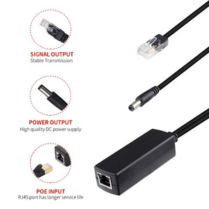 Adattatore Splitter POE Attivo da 48V a 12V 1.2A Conforme IEEE 802.3af <span class=keywords><strong>10</strong></span>/100Mbps Power Over <span class=keywords><strong>Ethernet</strong></span> per <span class=keywords><strong>Switch</strong></span> POE Megabit <span class=keywords><strong>Gigabit</strong></span> - Product Image 3