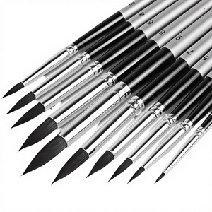 Lonely Finger 11pcs Miniature Detail <b>Paint</b> Brushes Wood Handle Nylon Hair for Gouache Watercolor Oil Face Nail <b>Rock</b> Painting - Product Image 3