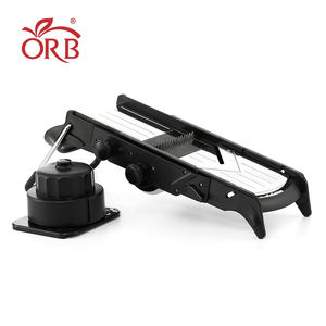 Mandoline de cuisine professionnelle tout-en-un pour légumes, avec lame en acier inoxydable, réglable manuellement pour julienne et dés. - Product Image 5