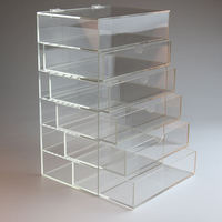 Armoire de comptoir en acrylique transparent à 4 niveaux, matière plexiglas perspex, lucite, pmma