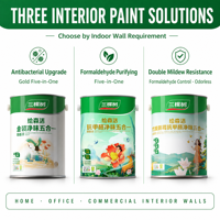 Peinture intérieure purifiante de formaldéhyde trois-en-un Three Trees pour la finition lavable des bureaux neufs, des réceptions et des halls d'accueil