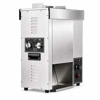 Grille-pain vertical électrique commercial JTS pour pains à burger, 2200W, en acier inoxydable 304, avec convoyeur, antiadhésif, épaisseur réglable 8-23mm, OEM