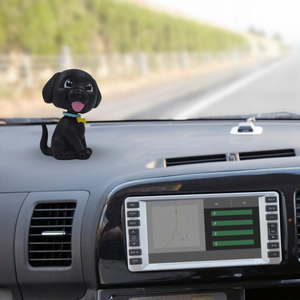 Bobblehead Dog - Black est un animal mignon et ludique, parfait pour votre tableau de bord de voiture, votre bureau ou la décoration de votre maison - Product Image 1