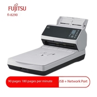 Scanner rapide FI-8290 90ppm 180ipm A4 ADF Combo à plat 600dpi Double éléments de numérisation USB 3.2 Gigabit Ethernet Papier long 609mm