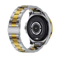 Reloj Inteligente de Moda con Pantalla AMOLED, Correa de Acero, Resistente al Agua IP68, Contador de Pasos, Monitor de Sueño, Notificaciones para Android e iOS