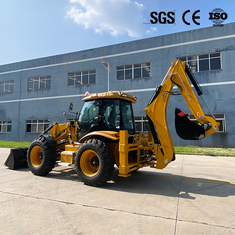 Professional 4CX 4WD Wheel Excavator Loader Multi-purpose Backhoe Excavator For Export