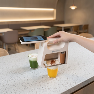 เครื่องพิมพ์กาแฟแบบพกพาอัตโนมัติ หน้าจอสัมผัสอัจฉริยะ ความละเอียด 600 จุดต่อนิ้ว หมึกกินได้ ชาร์จผ่าน USB สำหรับงานศิลปะบนกาแฟ - Product Image 3