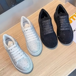 Scarpe Invernali da Donna Estive in Tela Chunky Sneakers Sportive da Donna con Strass Scintillanti - Product Image 2