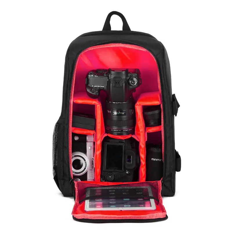 قدرة كبيرة حقيبة كاميرا حمل المحمولة الرقمية المهنية حقيبة كاميرا حالة النايلون للماء للصدمات حامل كاميرا حقيبة