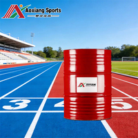 Revêtement de sol sportif intérieur/extérieur en caoutchouc liquide silicone PU Aoxiang Js--085, installation facile, haute densité, pour multisports