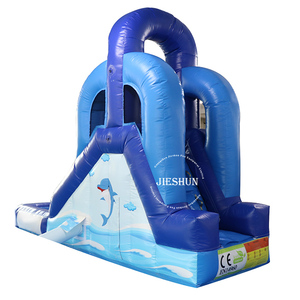 Nhà Máy Bán Buôn Thương Mại Nhỏ Trong Nhà Trẻ Em Inflatable Moonwalk Dolphin Inflatable Trượt Nước Với Hồ Bơi - Product Image 5
