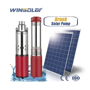 WINSOLAR Dc刷迷你24v高压60Hz 250瓦发动机25m头太阳能水泵