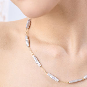 Nouveau Niche Design S925 Collier En Argent Sterling Cassé Argent Baroque Perle Pendentif Collier Perle Naturelle 925 Collier En Argent - Product Image 3