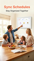 Cadre de calendrier numérique 21,5 pouces avec écran tactile, horloge WIFI, prise en charge MP4 - Compatible avec les applications Frameo/Whale Framely/Fotocube