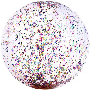 Sequin Beach Bal Jumbo Zwembad Speelgoed Ballen Giant Confetti Glitter Opblaasbare Clear Strand Bal Zwembad Water Leuk Speelgoed