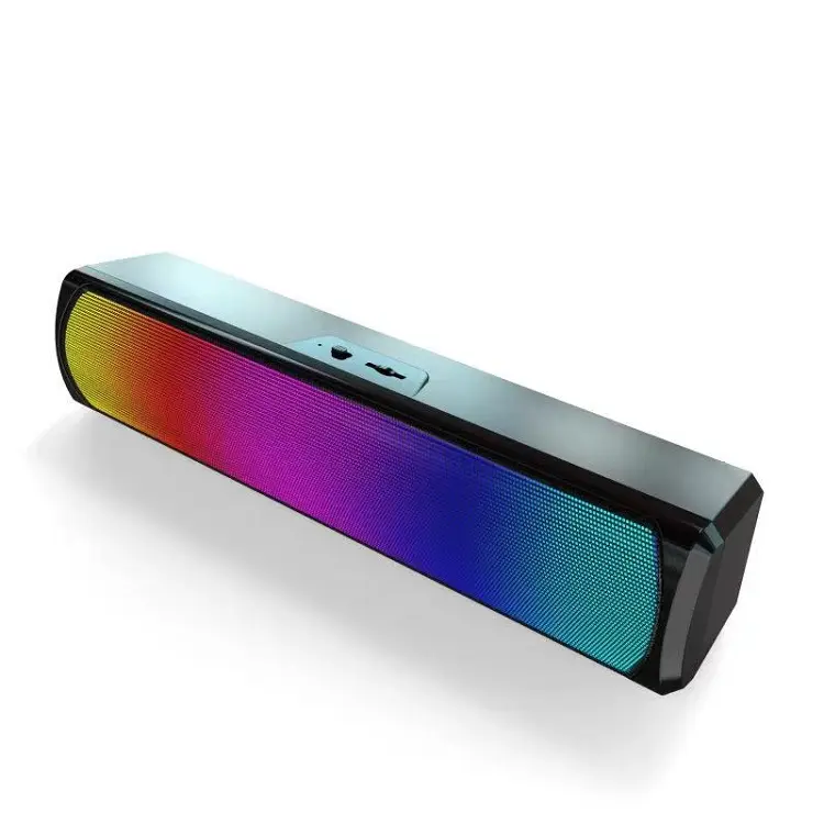 Creative Rgb Lighting Tf Short Pc Gaming colorful light Portable Small stage Bluetooths Sound Bar Soundbar speaker
