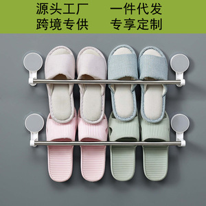 Estante para zapatos montado en la pared del baño, estante de almacenamiento duradero rectangular de una sola capa para baño y cocina - Product Image 3