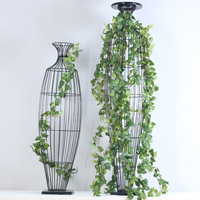 Plante grimpante artificielle en soie imitée, motif tigre et feuille verte, 1,8 m, fausse vigne verte Luo, pour décoration murale, maison et mariage