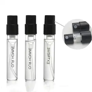 2ml 2.5ml 3ml OEM perfume Fragrance sample Vial with logo perfume crimp pump glass bottle