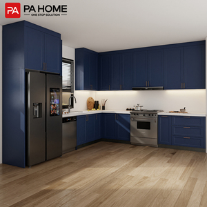 Set di Mobili da <span class=keywords><strong>Cucina</strong></span> Modulari Personalizzati in Stile Americano Shaker, Soluzione Completa, Blu Navy - Product Image 2