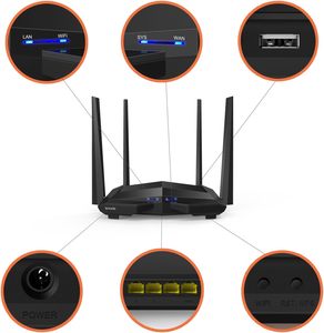 Nuevo Router WiFi Inteligente Tenda AC1200 <span class=keywords><strong>de</strong></span> Doble Banda con 4 Antenas para Uso Doméstico, Gigabit Ethernet (AC10) - Product Image 5
