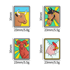 Commercio all'ingrosso dei tarocchi di marca animale perline in Silicone perline massaggiagengive per bambini perline in Silicone - Product Image 3