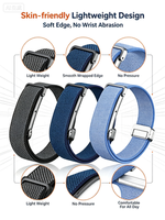 Bracelet de montre intelligente en nylon tissé élastique réglable avec boucle métallique, 20 mm 22 mm, personnalisable ODM OEM