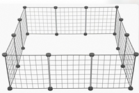 Enclos carré modulable pour chats et chiens, enclos pour chiens de petite à moyenne taille, panneau de séparation en plastique, vente en gros, enclos transparent pour animaux de compagnie