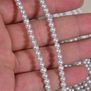 3-4mm AA lớp chất lượng tốt trắng hình tròn ngọc trai nước ngọt strands ngọc trai bán buôn đối với trang sức làm Khuyến mãi giá - Product Image 4