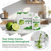 AegleWell Super Greens en Sachets Liquides, Complément Alimentaire Vert Superfood à Base d'Aliments Entiers, Boisson Détox Douce pour la Santé Intestinale et l'Équilibre Digestif