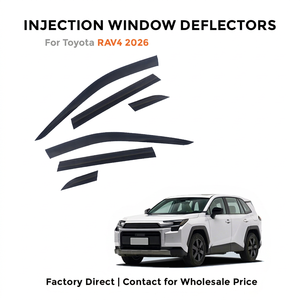For Toyota RAV4 HILUX 2026 Window <b>Deflectors</b> <b>Rain</b> Guards Side Window Visors Weather Shields with Chrome Accents 3M Tape OEM - Product Image 1