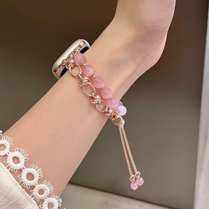 YUSSLAB Luxury Beads Bracelet Metal <strong>Watch</strong> Straps For Apple <strong>Watch</strong> 38/40/41,42/44/45/49MM Fashion Apple <strong>Watch</strong> <strong>Band</strong> For IWatch