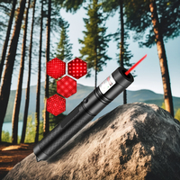Stylo laser haute puissance avec fonction d'éclairage, corps noir, portée de 100 à 10 000 mètres, rechargeable par USB, pointeur laser vert 303 Stars