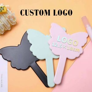 Make Logo butterfly <b>Mirror</b> Travel Portable Hand Held <b>Mirror</b> Private Label Handheld Compact Pocket Makeup <b>Mirror</b> - Product Image 2