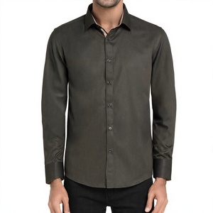 High Quality Men's Classic Casual Cotton Woven Shirt Breathable Office Wear Everyday Use Soft Yarn Dyed Anti-Wrinkle Single - Product Image 3