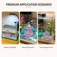 Ornement de carrousel pour aquarium, décoration de bac à poissons, accessoires d'aquarium personnalisés