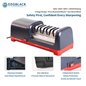 Affilatrice elettrica per coltelli in acciaio diamantato di livello professionale per la migliore macchina per affilare la cucina - Product Image 5