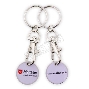 Shopping quarter and loonie <strong>trolley</strong> cart token <strong>coin</strong> <strong>keyring</strong> keychain key customized logo shopping cart chain