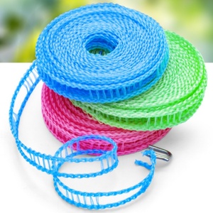 Épaissi, coupe-vent, voyage en plein air, pas besoin de perçage, <span class=keywords><strong>corde</strong></span> suspendue extensible de 5 m, <span class=keywords><strong>corde</strong></span> à linge antidérapante - Product Image 1