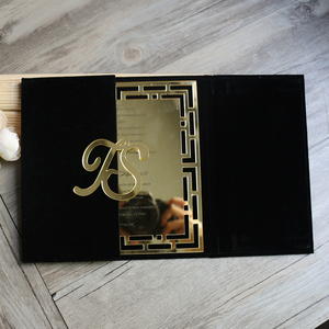 กำมะหยี่งานแต่งงานอะคริลิคการ์ดเชิญอะคริลิค <span class=keywords><strong>Monogram</strong></span> - Product Image 2