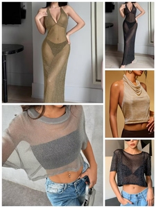 100% Polyester Trong Suốt Thoáng Khí Căng Vàng Dây Lưới Vải Bạc Đàn Hồi Lưới Cho Cô Gái/Boys 'Ngắn Hàng May Mặc - Product Image 2