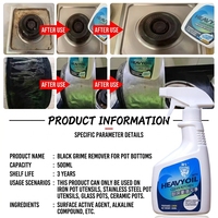 SHENBULL Nettoyant Alcalin Liquide Professionnel en Spray Puissant Dégraissant pour Cuisinière, Grains de Rouille et Dépôts de Suie