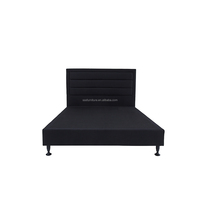 Tête de lit en tissu de lin moderne et luxueux, cadre en bois, design pliable, taille Queen/King, trous de montage attachés