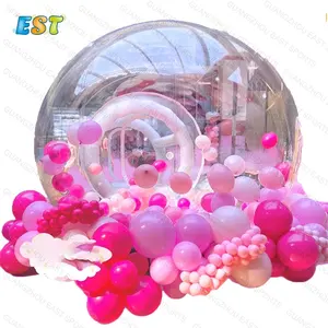 户外庭院儿童派对跳跃城堡透明圆顶房子气球装饰充气泡泡帐篷单隧道