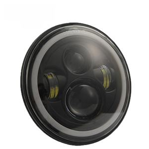 Phare LED 7 pouces DRL H4 avec anneau Halo Angel Eye 45W 10000LM 6000K, montage universel pour voitures, motos et Wranglers JK JL 12V - Product Image 5