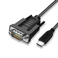Cable Serial USB Tipo-C a DB9 Macho de 1.5m con Blindaje de PVC y Chip RS232 PL2303 para Conectar Computadora a Impresora
